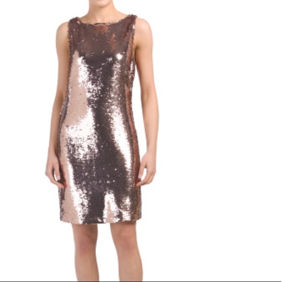 BB Dakota rose gold sequin dress - Picture 3 of 8